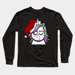 Christmas Unicorn in a Mood Long Sleeve T-Shirt